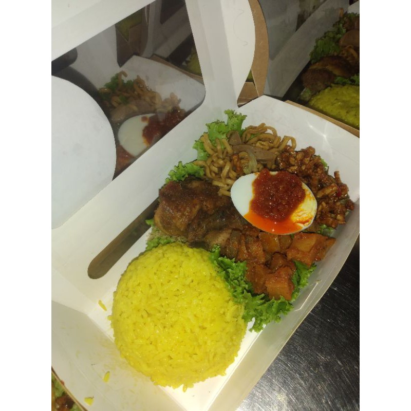 

nasi kuning box FREE STICKER CUSTOM