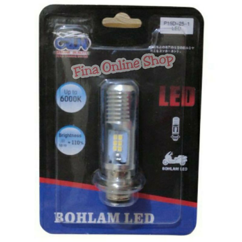 Bohlam Lampu LED Kaki 1 Osram T19 / CRun / Moto Led / Moscow / HS1 / MBK-CRun