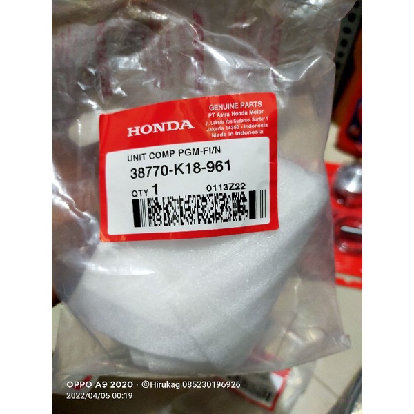 38770-K18-961 HGP AHM 100% ORIGINAK ECM ECU CB150 VERZA ORI AHM 38770K18961