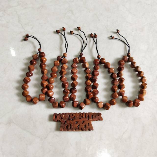 ( SUPER MURAH ) Grosir 5 pcs gelang kokka kaukah kaokah fukakah koka dadu besar coklat