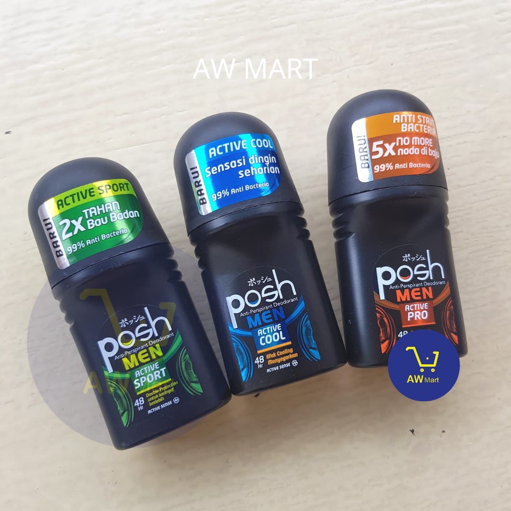 DEODORAN POSH MEN ROLL ON 50 ML - POSH MEN ANTI PERSPIRANT DEODORANT 48 JAM