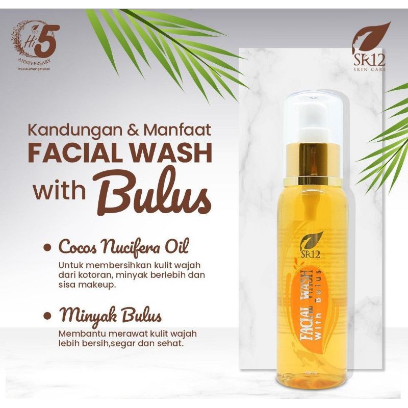 FACIAL WASH BULUS SR12 Kulit Kusam Pembersih Make-Up HERBAL PEMBERSIH WAJAH ALAMI BPOM BLILA
