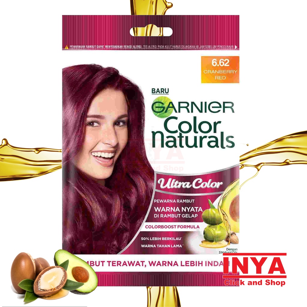 GARNIER COLOR NATURALS ULTRA COLOR 6.62 CRANBERRY RED 30mlx30gr SACHET