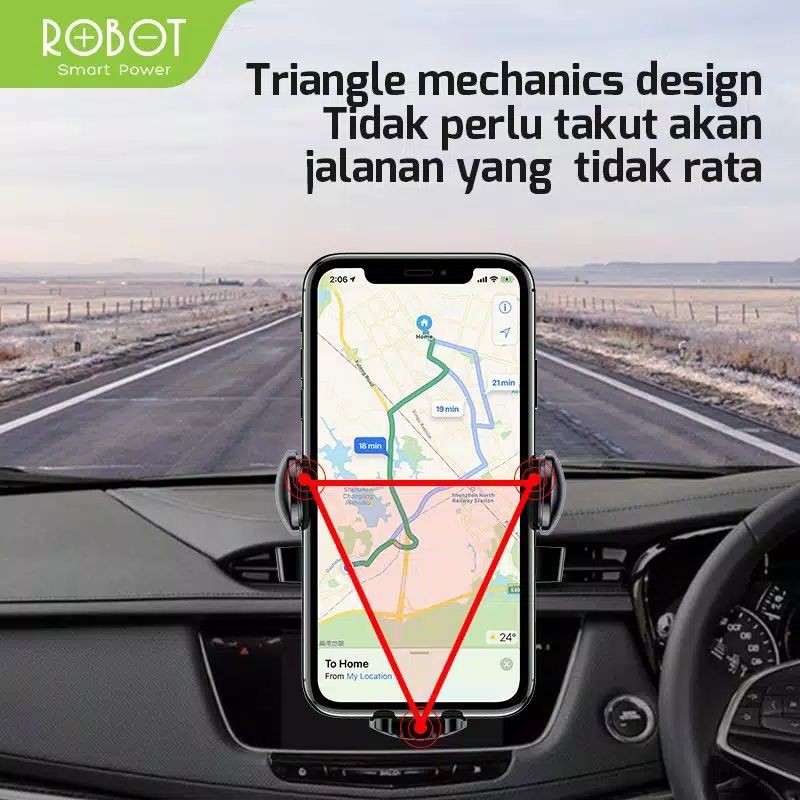 Universal Car Holder ROBOT RT-CH11S 360 Rotable For Smartphone