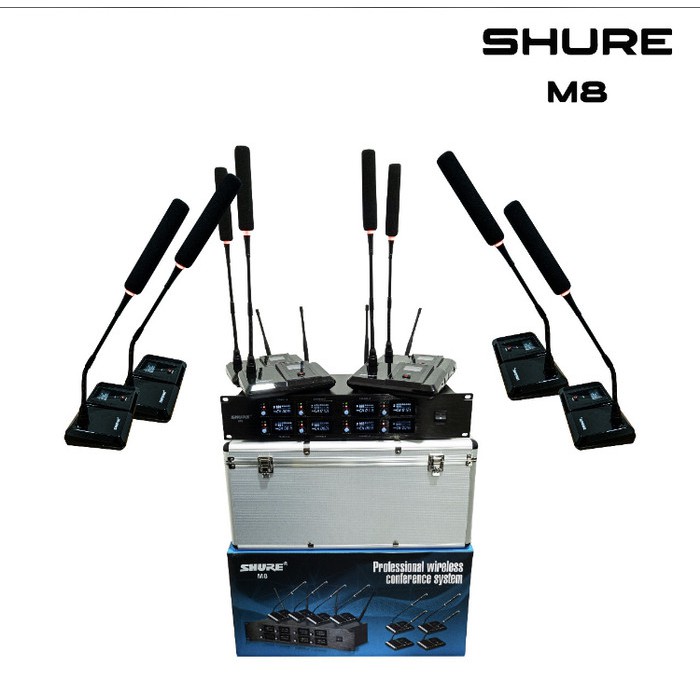 Mic Conference Shure M8 isi 8bh Mic Meja Podium kualitas Suara bagus