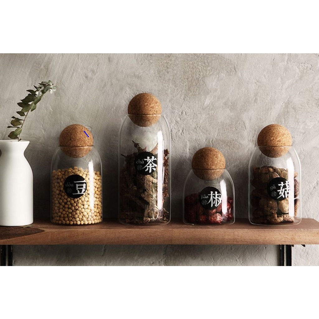 Toples Kaca/ Toples Tutup Kayu/ Toples Tutup Gabus