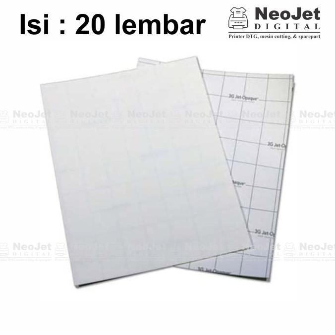 

Transfer Paper Kertas Transfer 3G Opaque A4 Isi 20 Lembar + Bonus Bengbengstar1