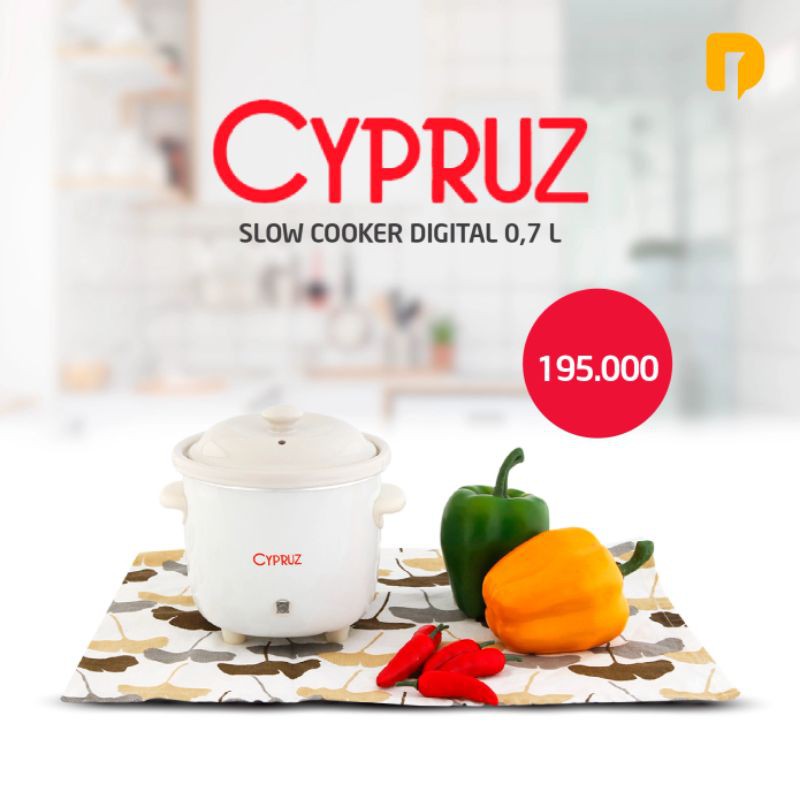 cypruz slow cooker digital 0,7L