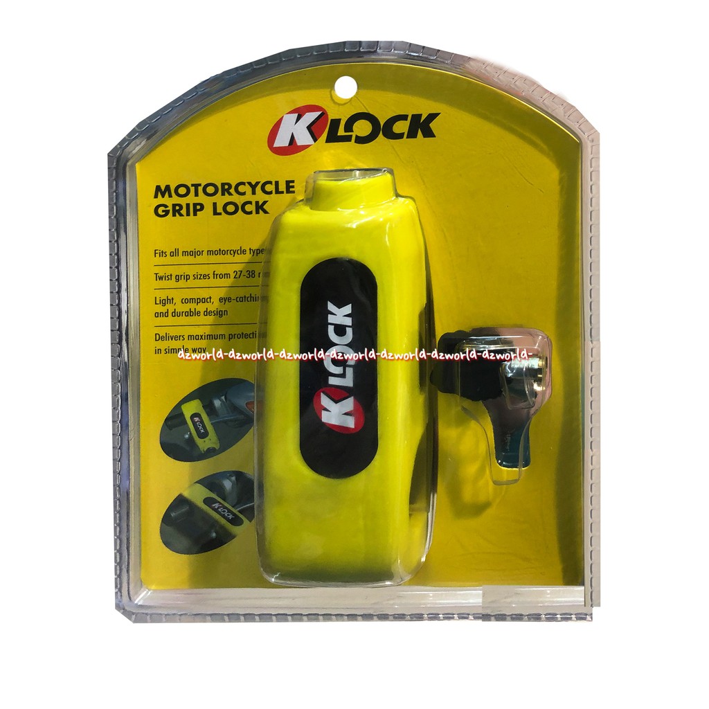 Klock Motorcycle Grip Lock Alat Gembok Pengunci Stang Motor Blue