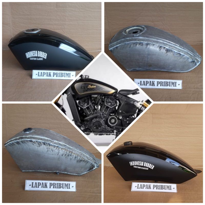 Tangki Custom Bobber Indian Scout Universal CB GL Thunder Byson Scorpio Megapro Tutup Ninja