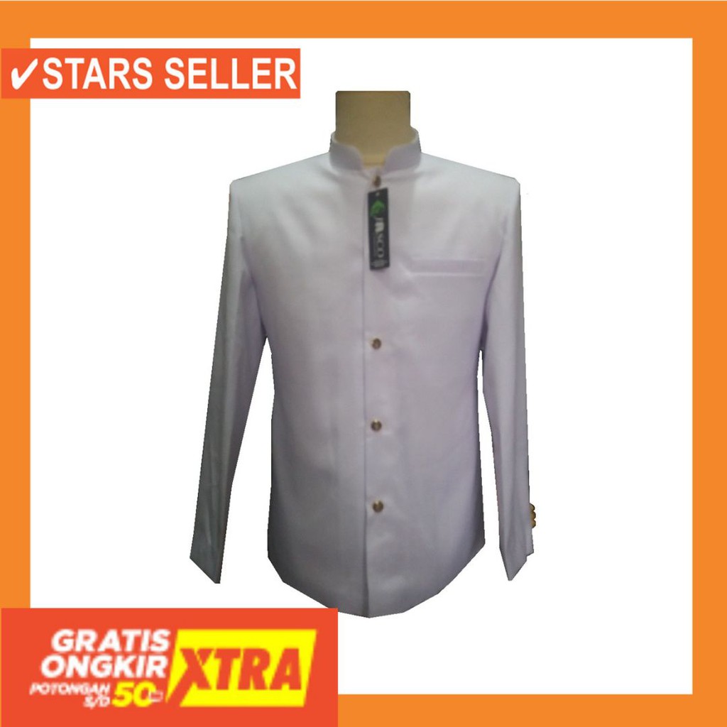 BUSANA MUSLIM TERBAIK MURAH BARU KECIL BESAR JUMBO BIG / Jasko Putih Polos / jasco / jaskoko /