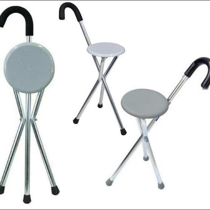 WK TONGKAT KURSI LIPAT UMROH ALAT BANTU JALAN LANSIA ORANGTUA KURSI PORTABLE