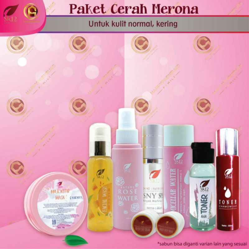 PAKET KOMPLIT JENIS KULIT KERING/ PAKET CERAH MERONA / Paket perawatan wajah original / premium / berkualitas / termurah / bagus / bpom