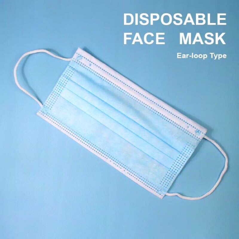Masker earloop 3ply isi 50pcs