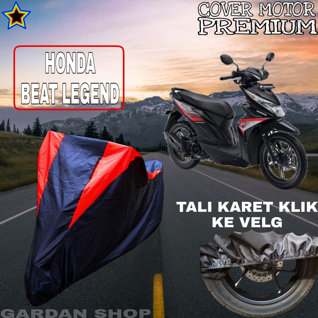 Sarung Motor HONDA BEAT LEGEND Hitam MERAH Body Cover Penutup Pelindung Motor Honda Beat PREMIUM