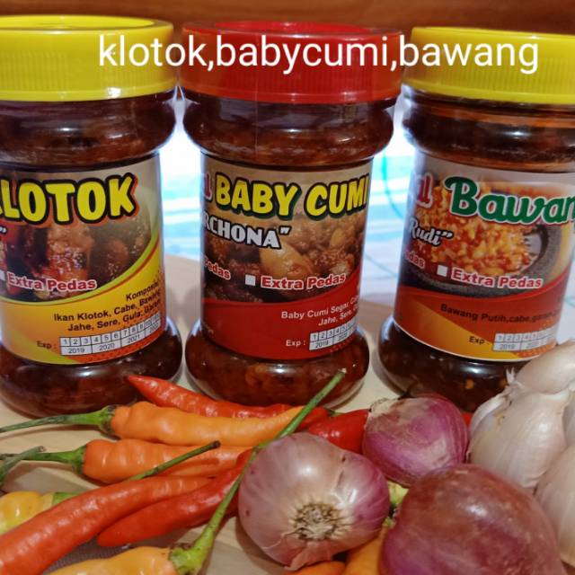 

Paket hemat 3pcs (sambal klotok,baby cumi,bawang)