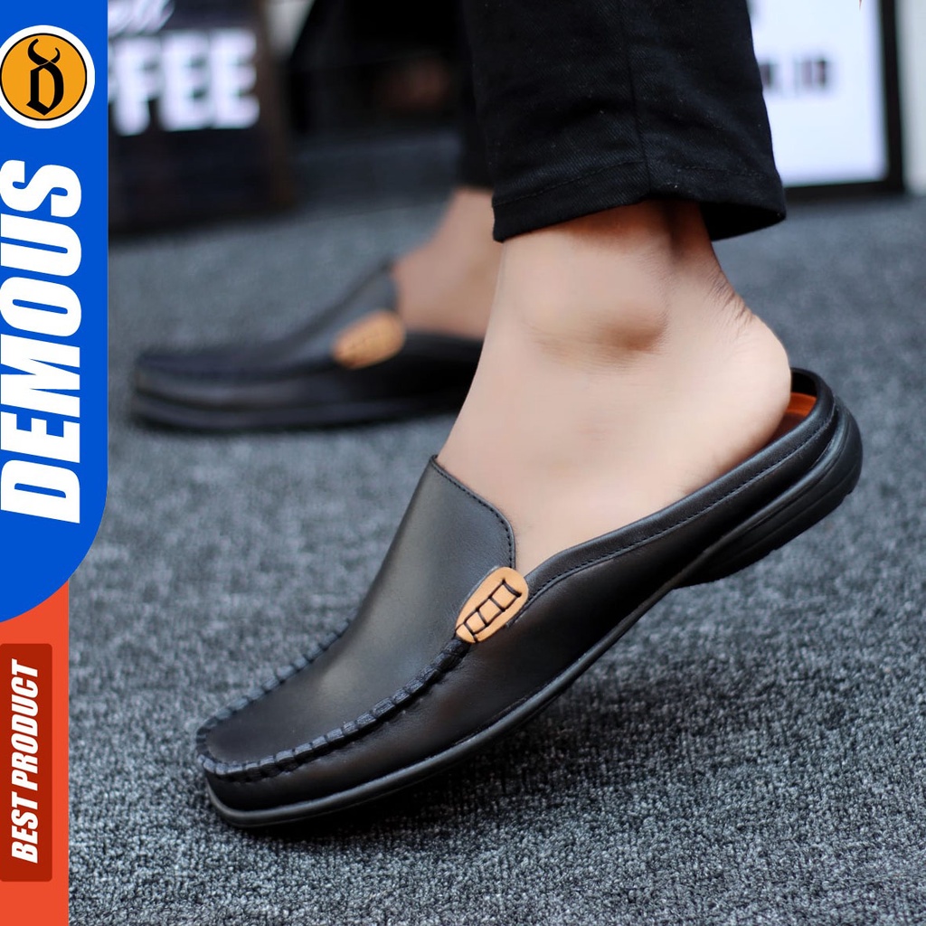 Sepatu Sandal Bustong Pria Casual Kulit Asli Original DEMOUS KAKAROT