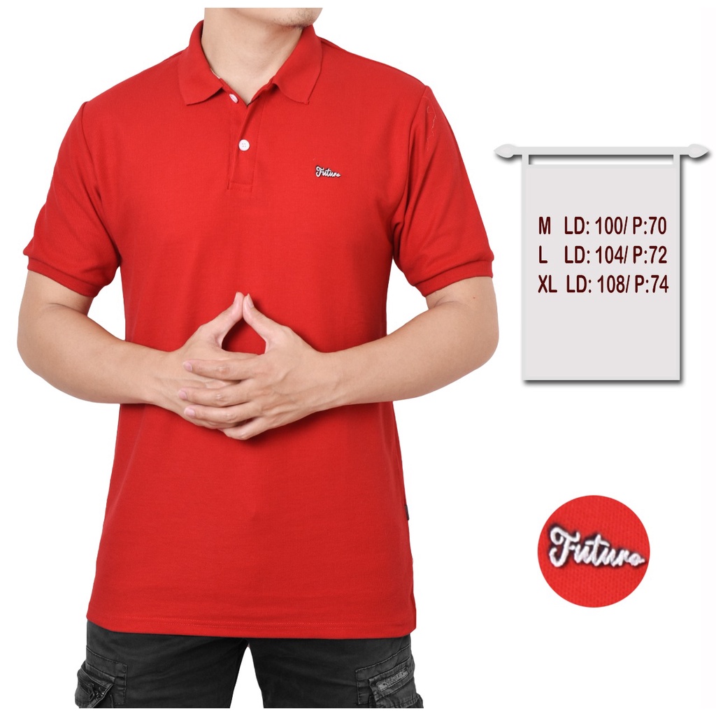 Kaos Polo Shirt Polos Original Premium Merah