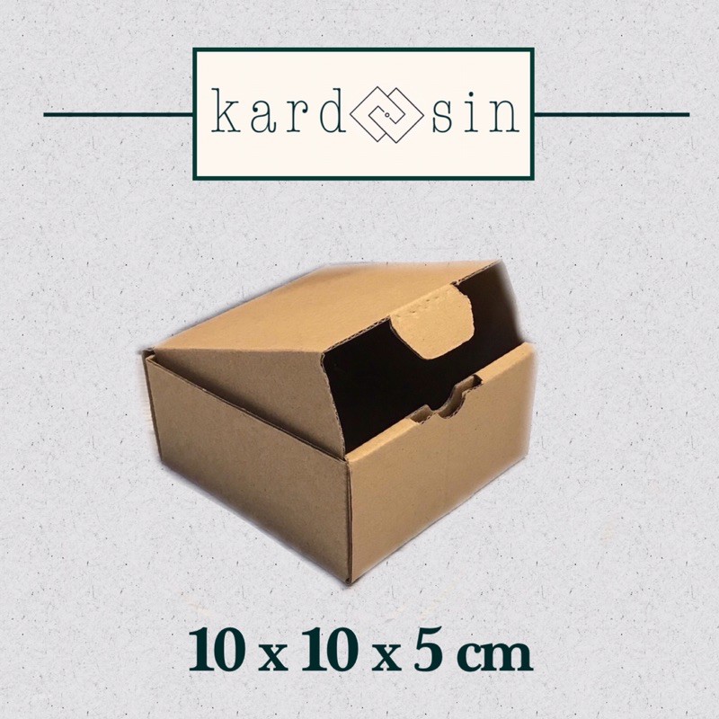 KARDUS PACKING PIZZA BOX COKLAT PACKAGING POLOS / COSTUM SABLON MAKANAN BAJU DIE CUT UK 10X10X5 CM