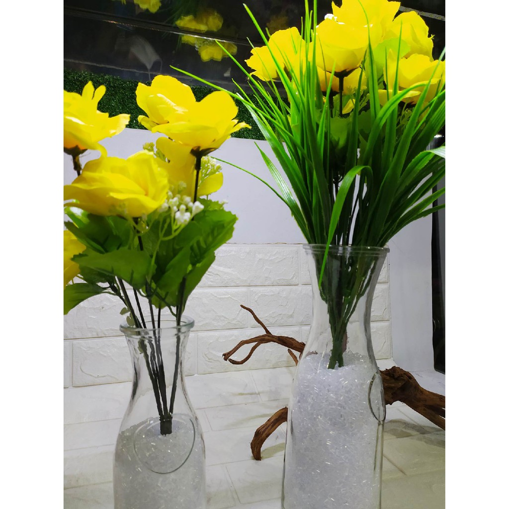 Vas Kaca Botol Lurus BESAR  TANPA TUTUP  - Pot Hias Dekorasi