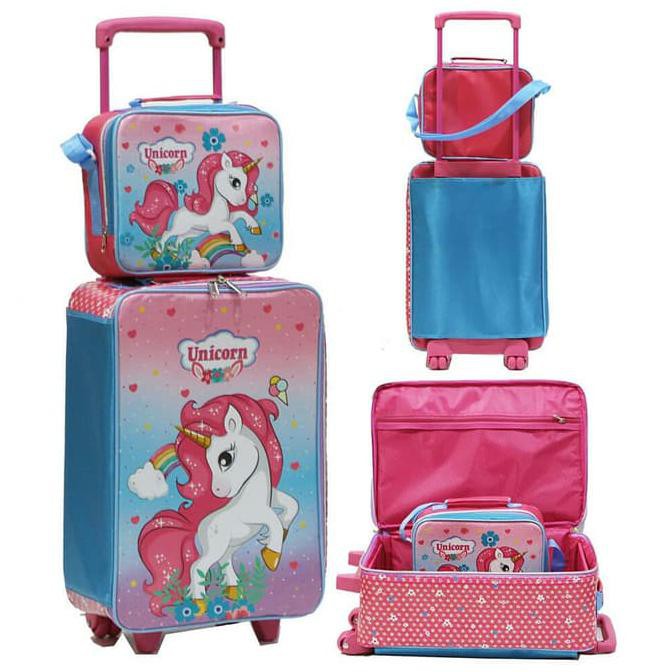 Koper Anak + Lunch Bag Unicorn