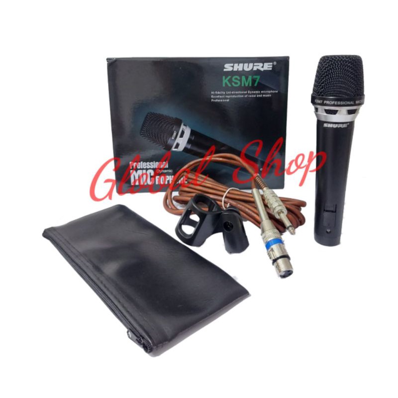 FREE BUBBLE WRAP mic kabel shure ksm7 free hndle free pouch free kabel mic shure ksm 7 cable microphone mic profesional ktv karaoke pidato seminar