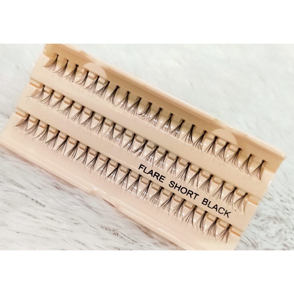 Eyelashes Bulu Mata Tanam Flare / Eyelash Bulu Mata Murah / Bulu Mata - ISI 60 Helai DIY