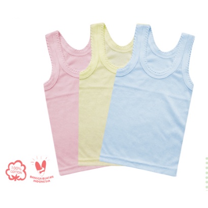 Mega Baby Wear / Singlet Bayi / Singlet Anak / Kaos Dalam Bayi / Kaos Dalam Anak [ 1 Pc ] - Ukuran S