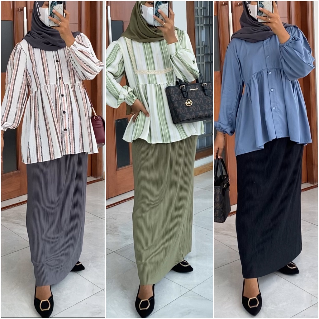 ROK PLISKET LIDI SPAN by ZALFA OUTFIT