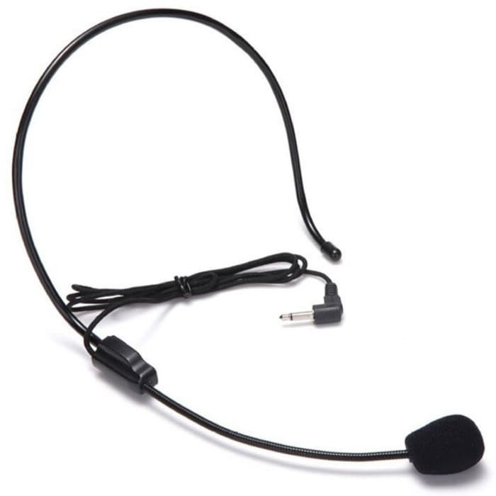 Mic Bando Clip On 3.5Mm Microphone Headset Kabel Jack Zoom Meet Video Call Conference handphone HP