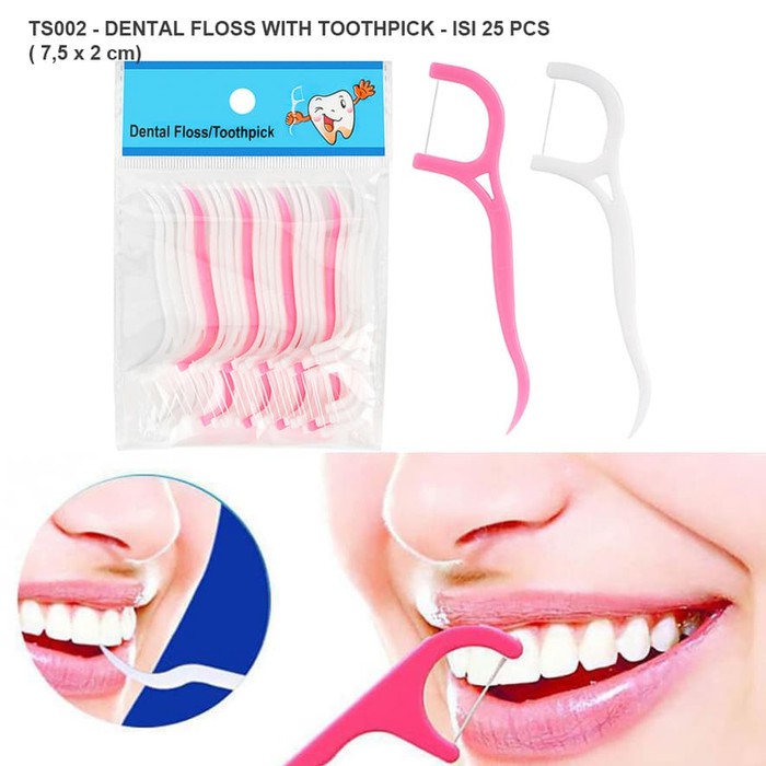 (READY &amp; ORI) Dental Floss Toothpick Tusukan Gigi 25pcs / Set