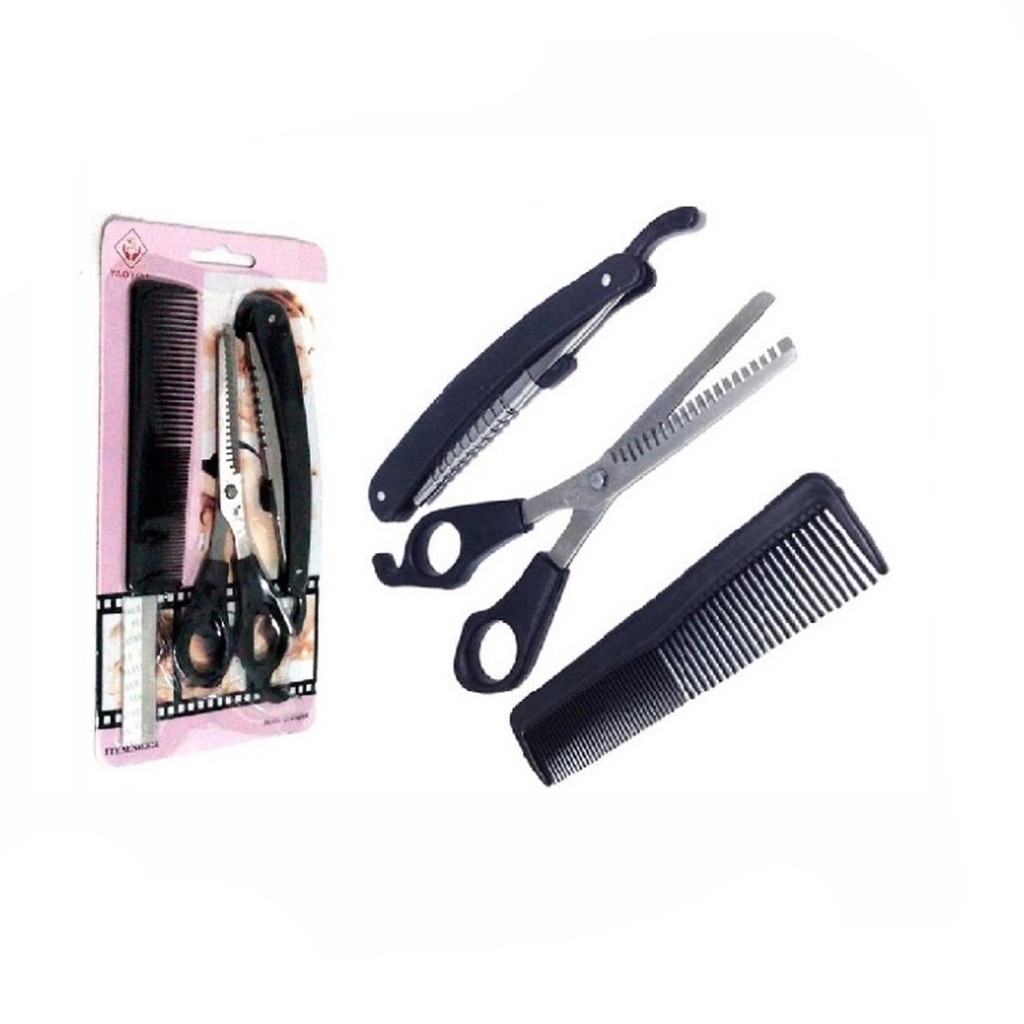 GUNTING RAMBUT SET 3IN1 / GUNTING RAMBUT SET / GUNTING SASAK SET