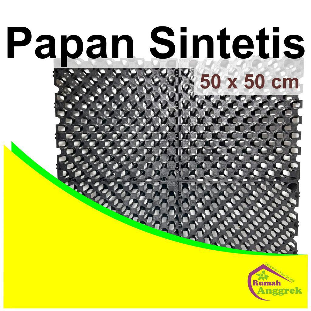 Media Tanam Papan Sintetis 50 x 50 cm platycerium pakis anggrek tanaman hias plastik tempel gantung 