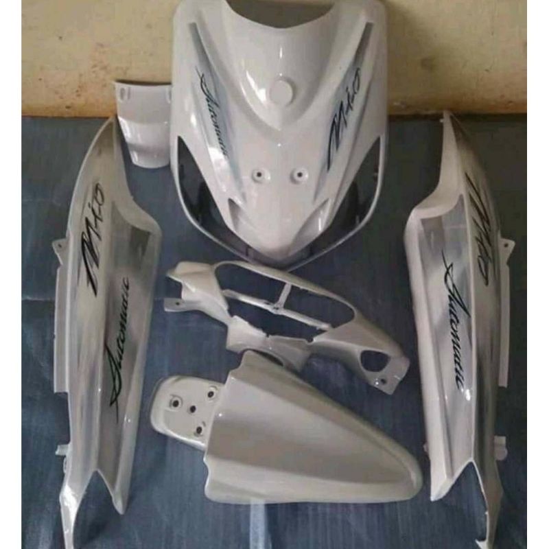 ful set cover body bodi halus yamaha mio new mio smile 2010 2011 2012 warna putih polos