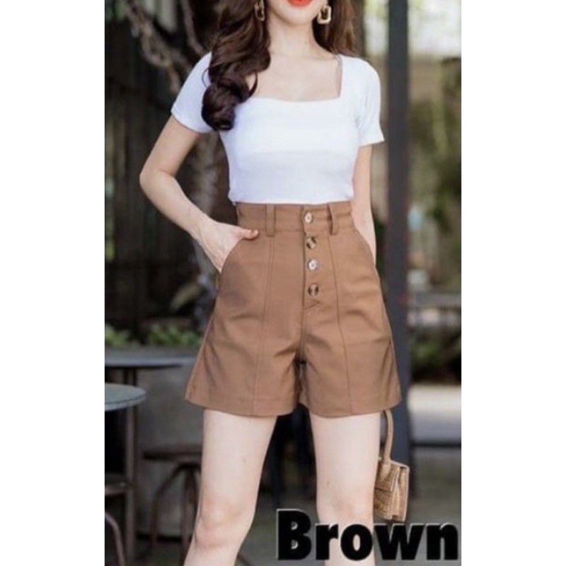 QUEEN-HOT PANT BUTTON NANDRA Celana Pendek Wanita Hot Pants Wanita