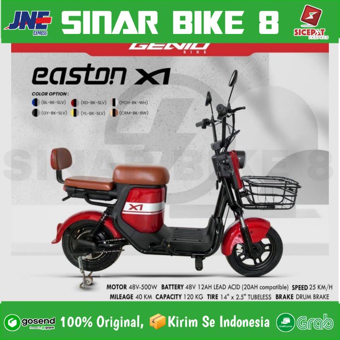 Sepeda Listrik GENIO EASTON X1 Electric E Bike BY UNITED BIKE 500 Watt