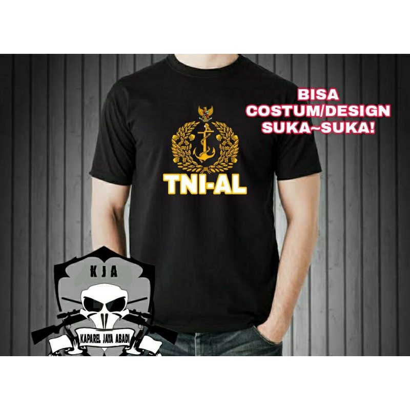 Kaos TNI-AL/Baju tni-al/Atasan Pria Wanita Tni-Al lengan pendek logo TNI-AL Kaos tni al terbaru