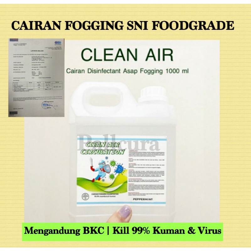 [LAB TESTED] Cairan Mesin Fogging disinfektan SNI 1000ml FOODGRADE AMPUH BUNUH KUMAN VIRUS