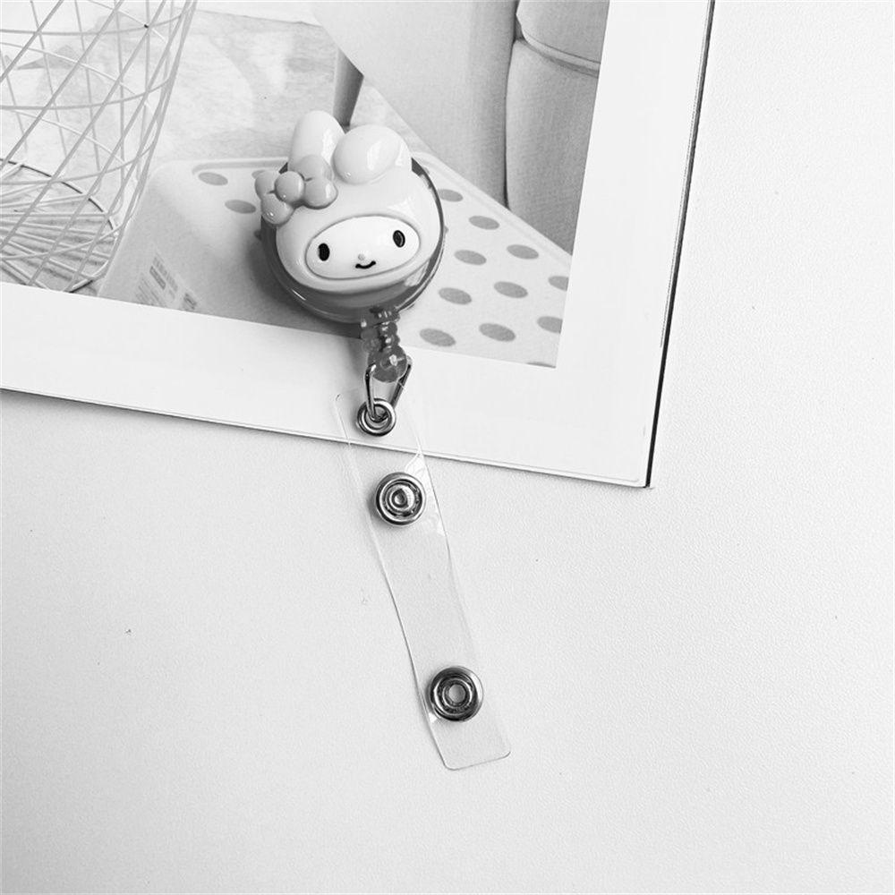 Mxbeauty Retractable Badge Reel My Melody Kawaii Chest Card Kuromi Kartu Kerja Klip Kartu Siswa Perawat Badge Holder