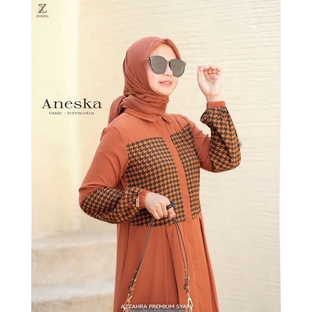 Aneska set tunik dan rok by Azzahra premium syarii