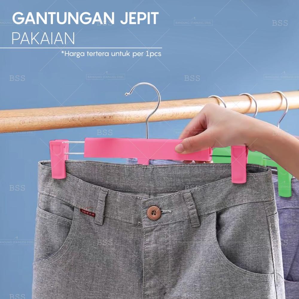 Gantungan pakaian 1pcs baju celana selimut bh bra lingerie handuk kain kait Hanger plastik jepitan j