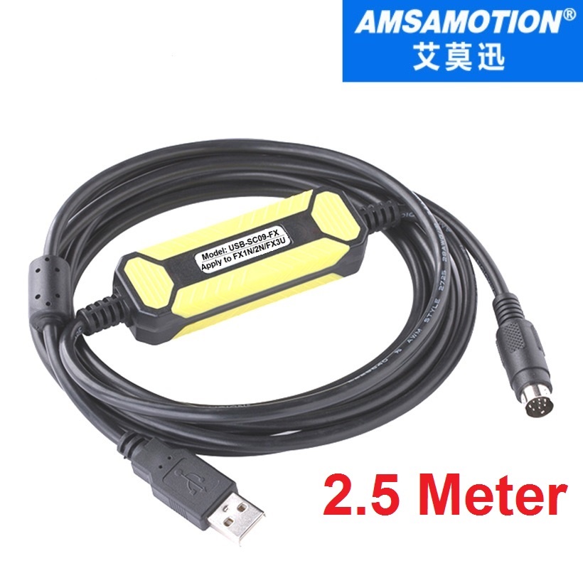 Amsamotion Kable  USB-SC09-FX Download Suitable Mitsubishi FX1N/2N/FX3U CH430 Upgraded Version