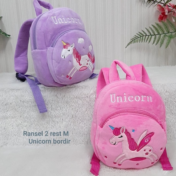 Tas Ransel Anak Cewek Unicorn 2Rest M/Tas Anak Paud Backpack/Tas Sekolah Karakter