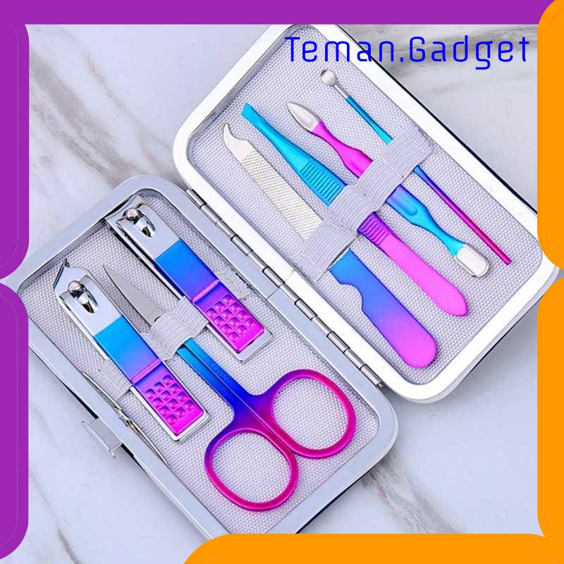 TG-FE367 NELBEAUTY NAIL ART SET GUNTING KUKU MANICURE PEDICURE 7 PCS - 7023D
