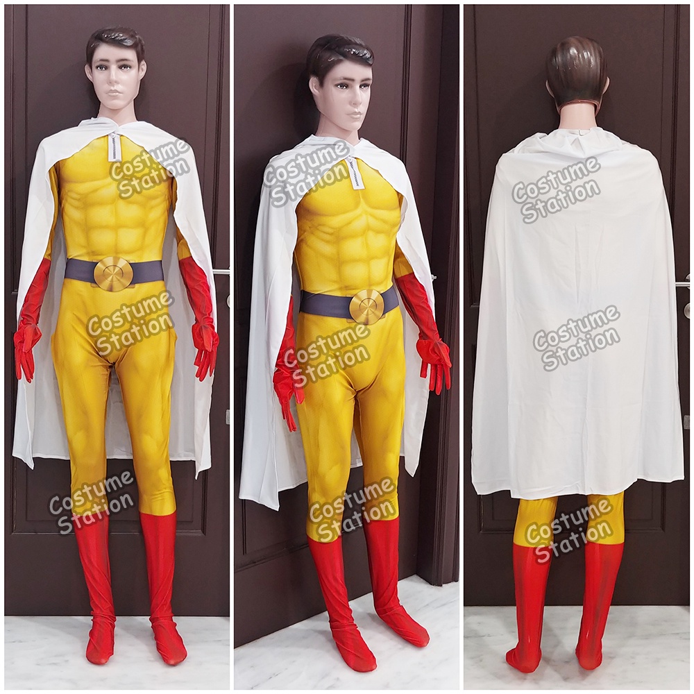 Kostum One Punch Man / Costume Anime Superhero dewasa pria