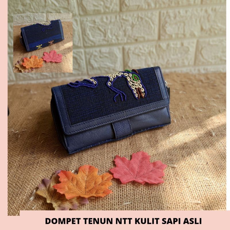 DOMPET WANITA ETNIK TENUN NTT KULIT ASLI ALT-3