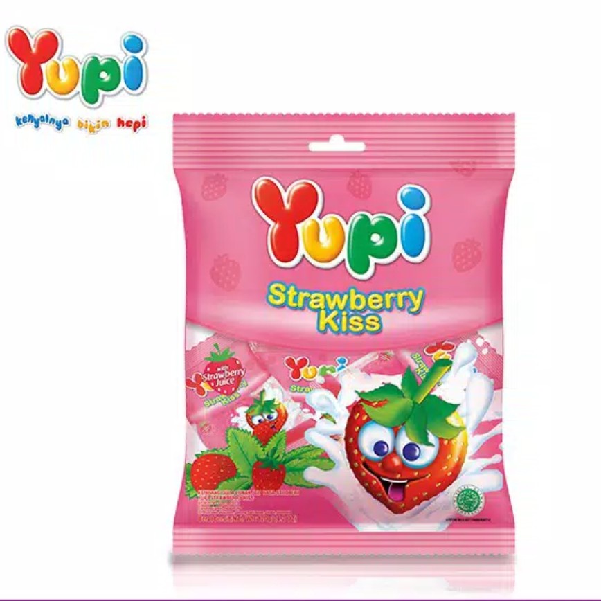 

Permen Yupi Strawberry Kiss Pack 120 gram