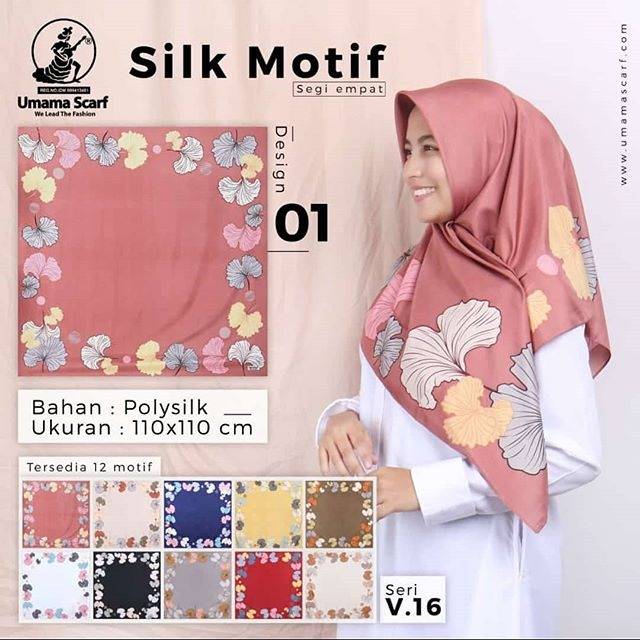 UMAMA SCARF, JILBAB MOTIF UMAMA,HIJAB UMAMA SILK MOTIF, HIJAB S4 UMAMA