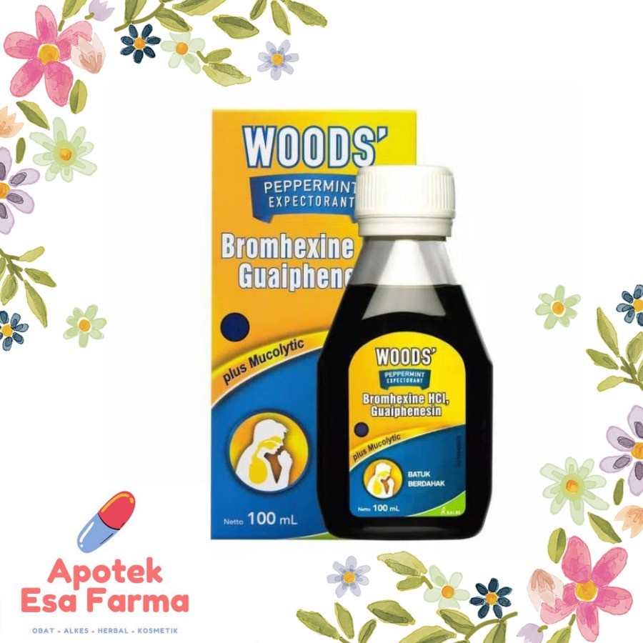Obat Batuk Woods Peppermint Expectoran 100 ml / Obat Batuk Berdahak