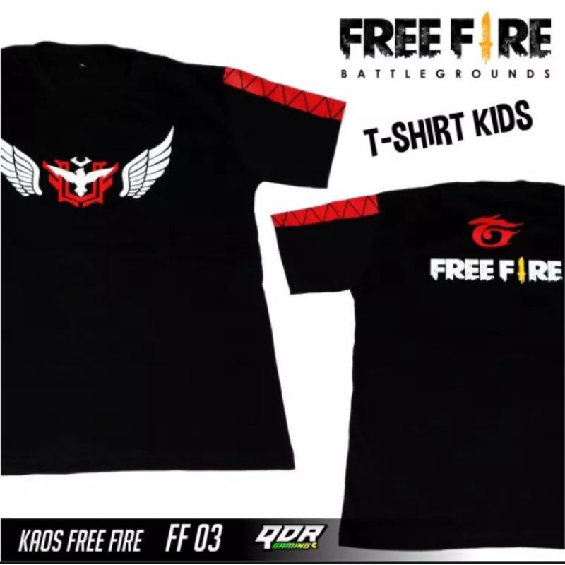 Kaos Anak Pria Gaming Free Firee Murah